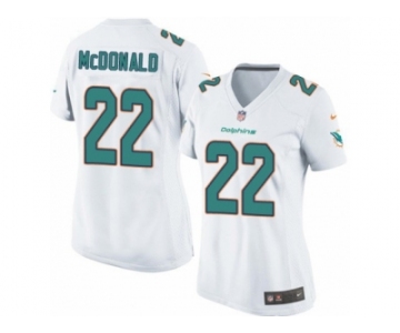 Women's Nike Miami Dolphins #22 T.J. McDonald Limited White NFL Jersey