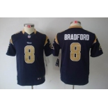 nike youth nfl jerseys st. louis rams #8 bradford dk.blue[nike limited]