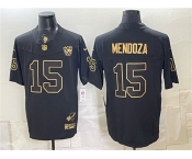 Men's Las Vegas Raiders #15 Fernando Mendoza Black Gold F.U.S.E. 65th Anniversary Patch Vapor Untouchable Limited Football Stitched Jersey Men's Las Vegas Raiders #15 Fernando Mendoza Black Gold F.U.S.E. 65th Anniversary Patch Vapor Untouchable Limited Football Stitched Jersey