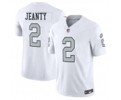 Men's Las Vegas Raiders #2 Ashton Jeanty White 2025 F.U.S.E. Vapor Stitched Football Jerseys
