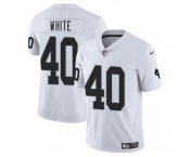 Men's Las Vegas Raiders #40 Devin White White 2025 Vapor Football Stitched Jersey