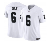Men's Las Vegas Raiders #6 A.J. Cole White 2025 F.U.S.E. Vapor Untouchable Limited Football Stitched Jersey