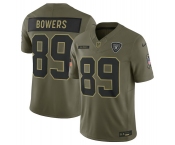 Men's Las Vegas Raiders #89 Brock Bowers Olive 2025 Salute to Service Limited Football Stitched Jersey
