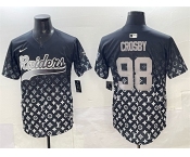 Men's Las Vegas Raiders #98 Maxx Crosby Black Limited Stitched Baseball Jersey