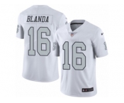 Men's Nike Oakland Raiders #16 George Blanda Limited White Rush NFL Jersey