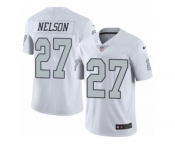 Men's Nike Oakland Raiders #27 Reggie Nelson Limited White Rush NFL Jersey