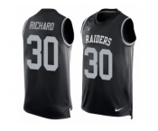 Men's Nike Oakland Raiders #30 Jalen Richard Limited Black Player Name & Number Tank Top NFL Jersey