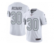 Men's Nike Oakland Raiders #30 Jalen Richard Limited White Rush NFL Jersey