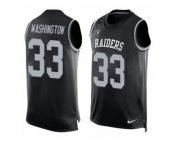 Men's Nike Oakland Raiders #33 DeAndre Washington Limited Black Player Name & Number Tank Top NFL Jersey