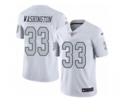 Men's Nike Oakland Raiders #33 DeAndre Washington Limited White Rush NFL Jersey