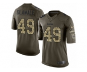 Men's Nike Oakland Raiders #49 Jamize Olawale Limited Green Salute to Service NFL Jersey