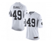 Men's Nike Oakland Raiders #49 Jamize Olawale Limited White NFL Jersey