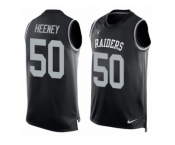 Men's Nike Oakland Raiders #50 Ben Heeney Limited Black Player Name & Number Tank Top NFL Jersey