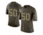Men's Nike Oakland Raiders #50 Ben Heeney Limited Green Salute to Service NFL Jersey