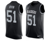 Men's Nike Oakland Raiders #51 Bruce Irvin Limited Black Player Name & Number Tank Top NFL Jersey