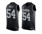 Men's Nike Oakland Raiders #54 Perry Riley Limited Black Player Name & Number Tank Top NFL Jersey