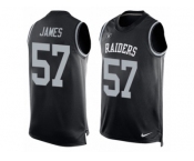 Men's Nike Oakland Raiders #57 Cory James Limited Black Player Name & Number Tank Top NFL Jersey