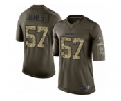 Men's Nike Oakland Raiders #57 Cory James Limited Green Salute to Service NFL Jersey