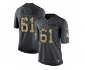 Men's Nike Oakland Raiders #61 Rodney Hudson Limited Black 2016 Salute to Service NFL Jersey