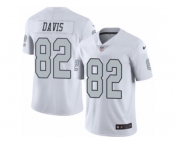 Men's Nike Oakland Raiders #82 Al Davis Limited White Rush NFL Jersey