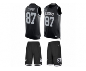 Men's Nike Oakland Raiders #87 Dave Casper Limited Black Tank Top Suit NFL Jersey