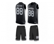 Men's Nike Oakland Raiders #88 Clive Walford Limited Black Tank Top Suit NFL Jersey