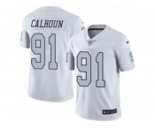 Men's Nike Oakland Raiders #91 Shilique Calhoun Limited White Rush NFL Jersey