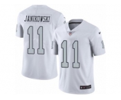 Nike Oakland Raiders #11 Sebastian Janikowski White Men's Stitched NFL Limited Rush Jersey