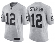 Nike Oakland Raiders #12 Ken Stabler 2016 Gridiron Gray II Men's NFL Limited Jersey