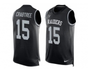 Nike Oakland Raiders #15 Michael Crabtree Black Team Color Men's Stitched NFL Limited Tank Top Jersey