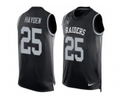 Nike Oakland Raiders #25 D.J. Hayden Black Team Color Men's Stitched NFL Limited Tank Top Jersey