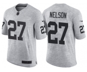 Nike Oakland Raiders #27 Reggie Nelson 2016 Gridiron Gray II Men's NFL Limited Jersey