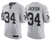 Nike Oakland Raiders #34 Bo Jackson 2016 Gridiron Gray II Men's NFL Limited Jersey