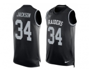 Nike Oakland Raiders #34 Bo Jackson Black Team Color Men's Stitched NFL Limited Tank Top Jersey