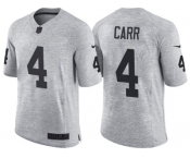 Nike Oakland Raiders #4 Derek Carr 2016 Gridiron Gray II Men's NFL Limited Jersey