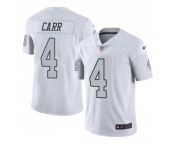 Nike Oakland Raiders #4 Derek Carr White Men's Stitched NFL Limited Rush Jersey