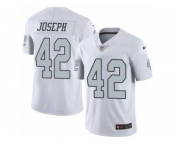 Nike Oakland Raiders #42 Karl Joseph White Men's Stitched NFL Limited Rush Jersey