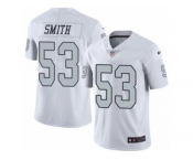 Nike Oakland Raiders #53 Malcolm Smith White Men's Stitched NFL Limited Rush Jersey