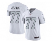Nike Oakland Raiders #77 Lyle Alzado White Men's Stitched NFL Limited Rush Jersey