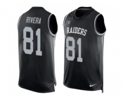 Nike Oakland Raiders #81 Mychal Rivera Black Team Color Men's Stitched NFL Limited Tank Top Jersey