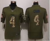 nike nfl jerseys oakland raiders #4 carr army green[nike Limited Salute To Service]