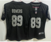 Women's Las Vegas Raiders #89 Brock Bowers Limited Black Vapor Jersey Women's Las Vegas Raiders #89 Brock Bowers Limited Black Vapor Jersey