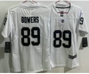 Women's Las Vegas Raiders #89 Brock Bowers Limited White Vapor Jersey Women's Las Vegas Raiders #89 Brock Bowers Limited White Vapor Jersey