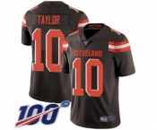 Youth Cleveland Browns #10 Taywan Taylor Brown Team Color Vapor Untouchable Limited Player 100th Season Football Jersey
