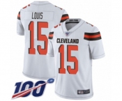 Youth Cleveland Browns #15 Ricardo Louis White Vapor Untouchable Limited Player 100th Season Football Jersey