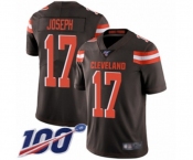 Youth Cleveland Browns #17 Greg Joseph Brown Team Color Vapor Untouchable Limited Player 100th Season Football Jersey