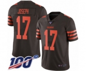 Youth Cleveland Browns #17 Greg Joseph Limited Brown Rush Vapor Untouchable 100th Season Football Jersey