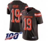 Youth Cleveland Browns #19 Bernie Kosar Brown Team Color Vapor Untouchable Limited Player 100th Season Football Jersey