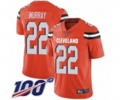 Youth Cleveland Browns #22 Eric Murray Orange Alternate Vapor Untouchable Limited Player 100th Season Football Jersey