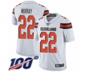 Youth Cleveland Browns #22 Eric Murray White Vapor Untouchable Limited Player 100th Season Football Jersey